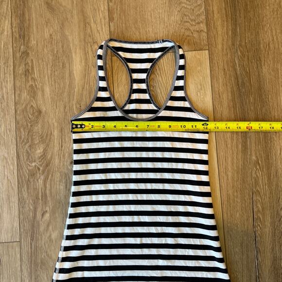 LULULEMON Women's Cool Racerback In Apex Stripe Black White - Picture 7 of 8
